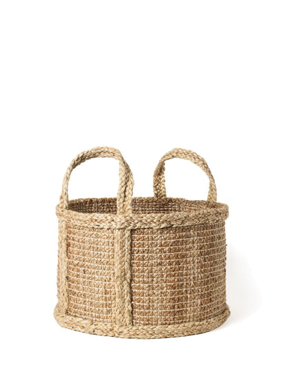 Bono Basket Natural Braided Jute Storage Floor Basket by KORISSA-3