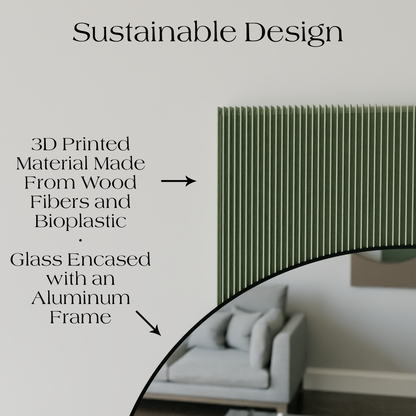 SOL Mirror Large Round Black Metal Frame Minimalist Wall Mirror-2