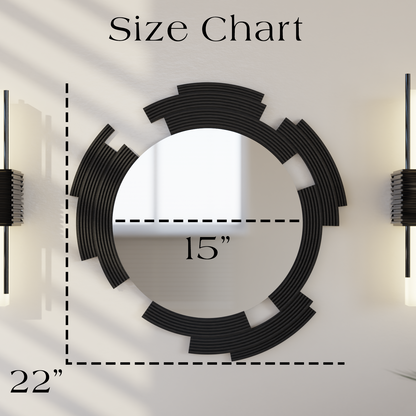 SCULPT Mirror Modern Geometric Wall Mirror Sustainable Bioplastic Frame-2