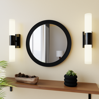 SUN Mirror Modern Circular Wall Mirror Sustainable Bioplastic Frame-0