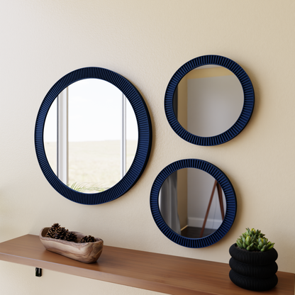 SUN Mirror Modern Circular Wall Mirror Sustainable Bioplastic Frame-7