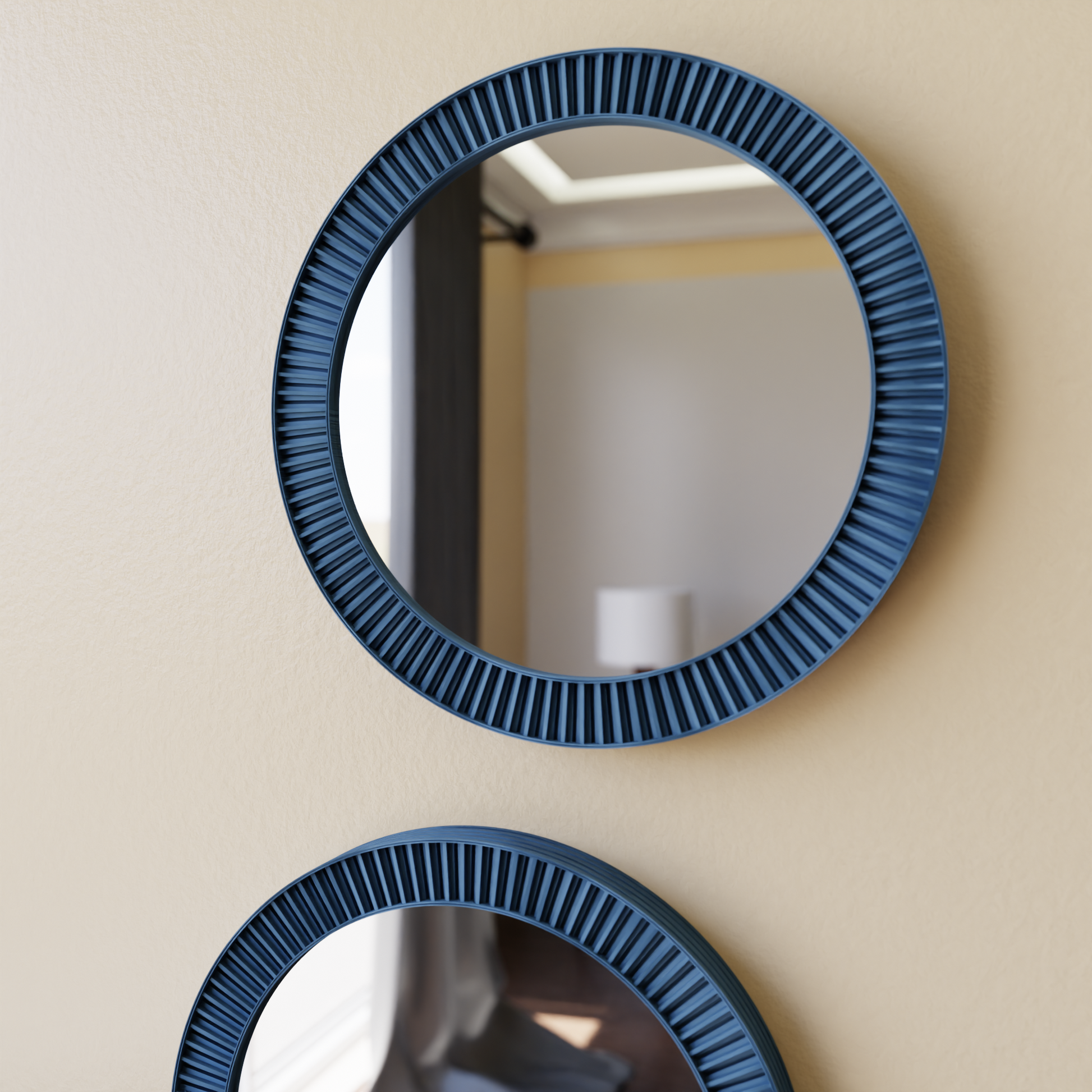 SUN Mirror Modern Circular Wall Mirror Sustainable Bioplastic Frame-8