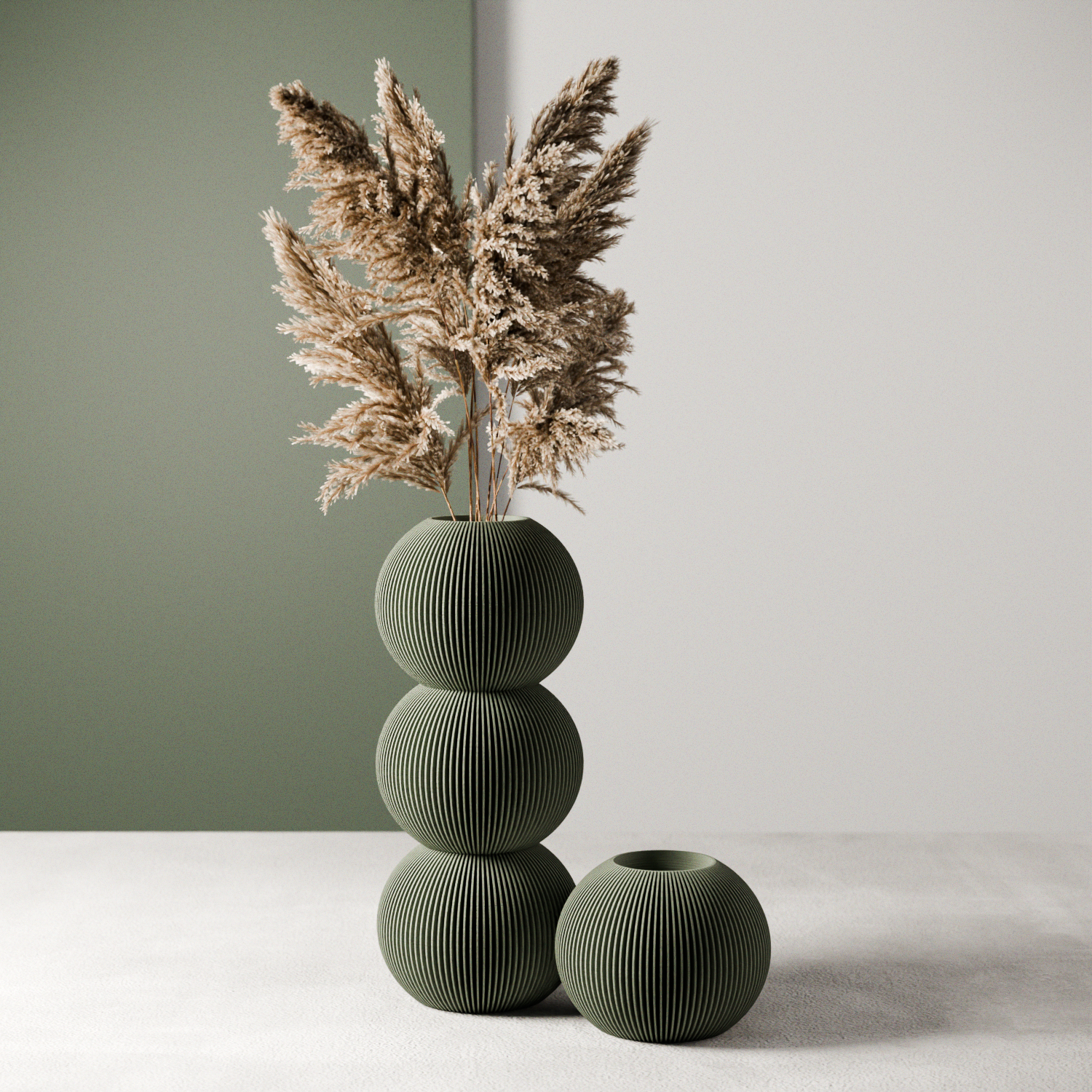 BUBBLE Vase Modern Ribbed Design Plant-Based Eco-Friendly Vase-1