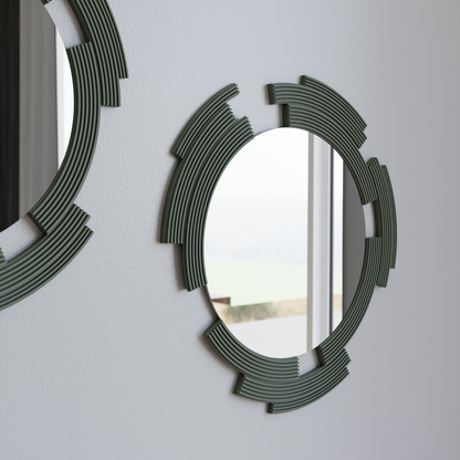 SCULPT Mirror Modern Geometric Wall Mirror Sustainable Bioplastic Frame-5