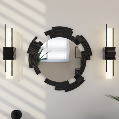 SCULPT Mirror Modern Geometric Wall Mirror Sustainable Bioplastic Frame-3