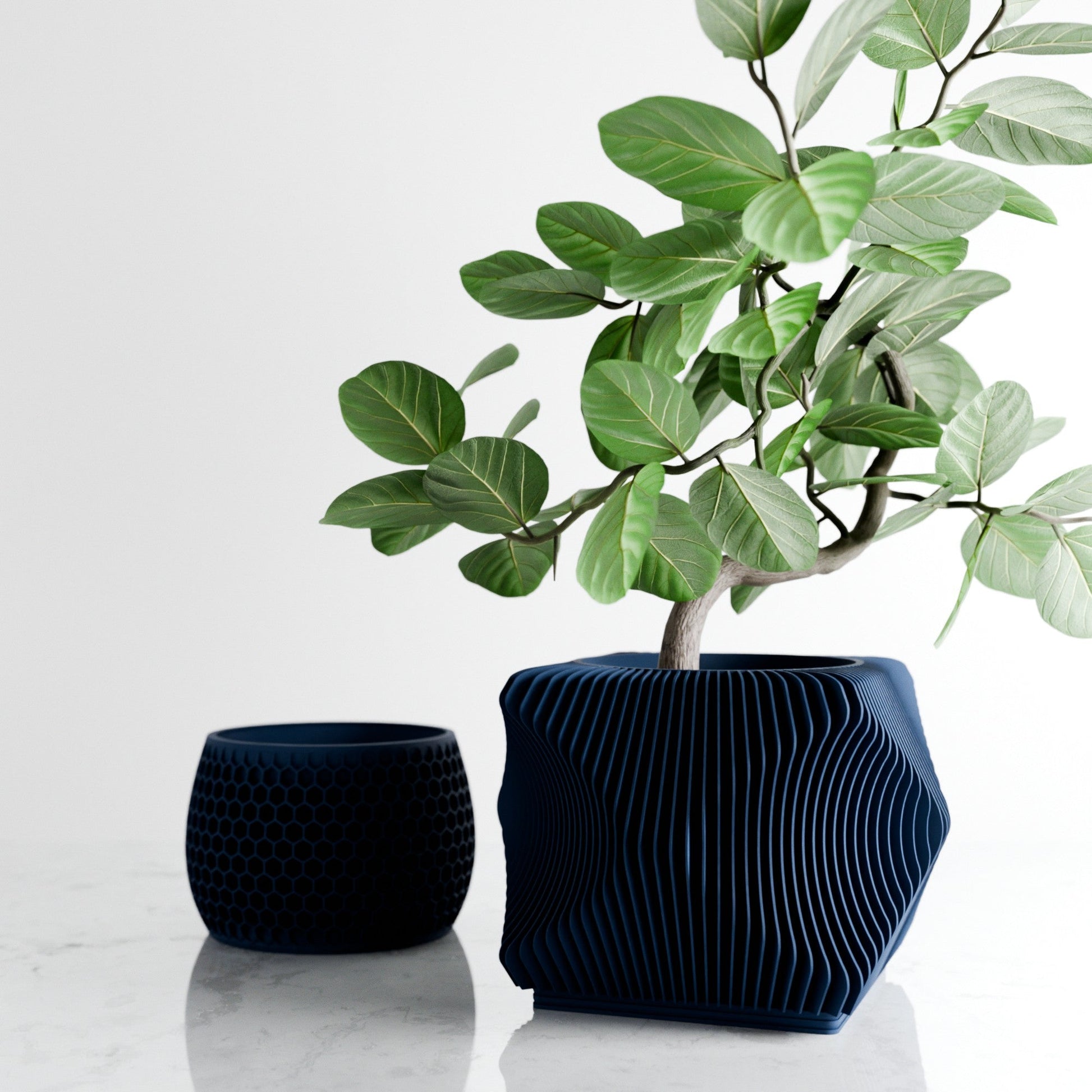 Xenova Spiral Planter with Drainage Modern Indoor Outdoor Pot-4